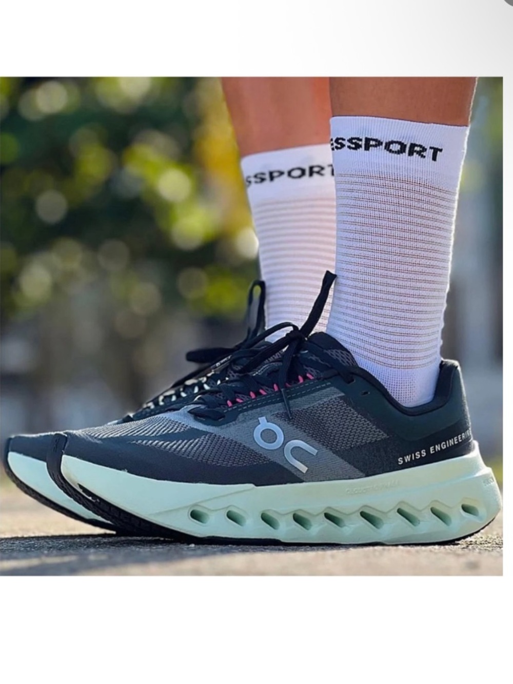 On Running Cloudsurfer men “Black/Lima" size 13  gently used